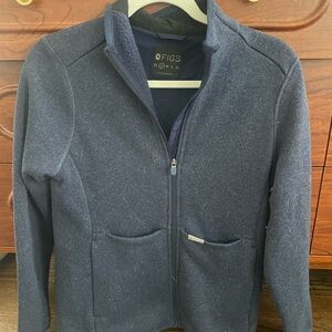 Figs Navy Full-Zip Jacket